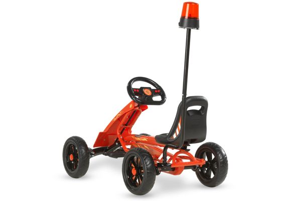 De go-cart heeft een verstelbare stoel (3 standen).