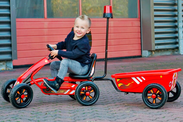 Inclusief zwaailicht op de skelter