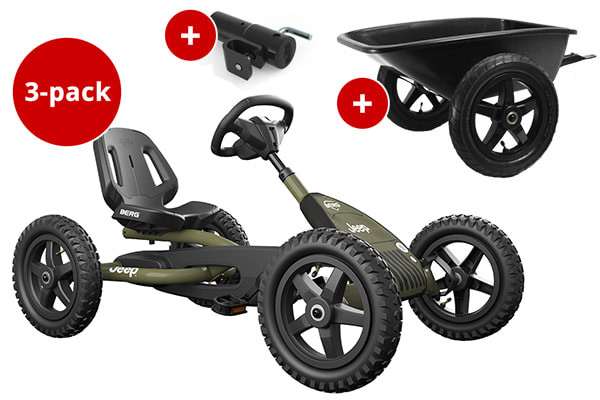 Combinatie Jeep Junior plus aanhanger.