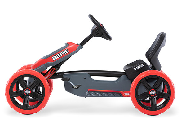 De go-cart is zeer gebruiksvriendelijk.