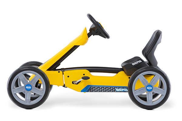 De go-cart is zeer gebruiksvriendelijk.